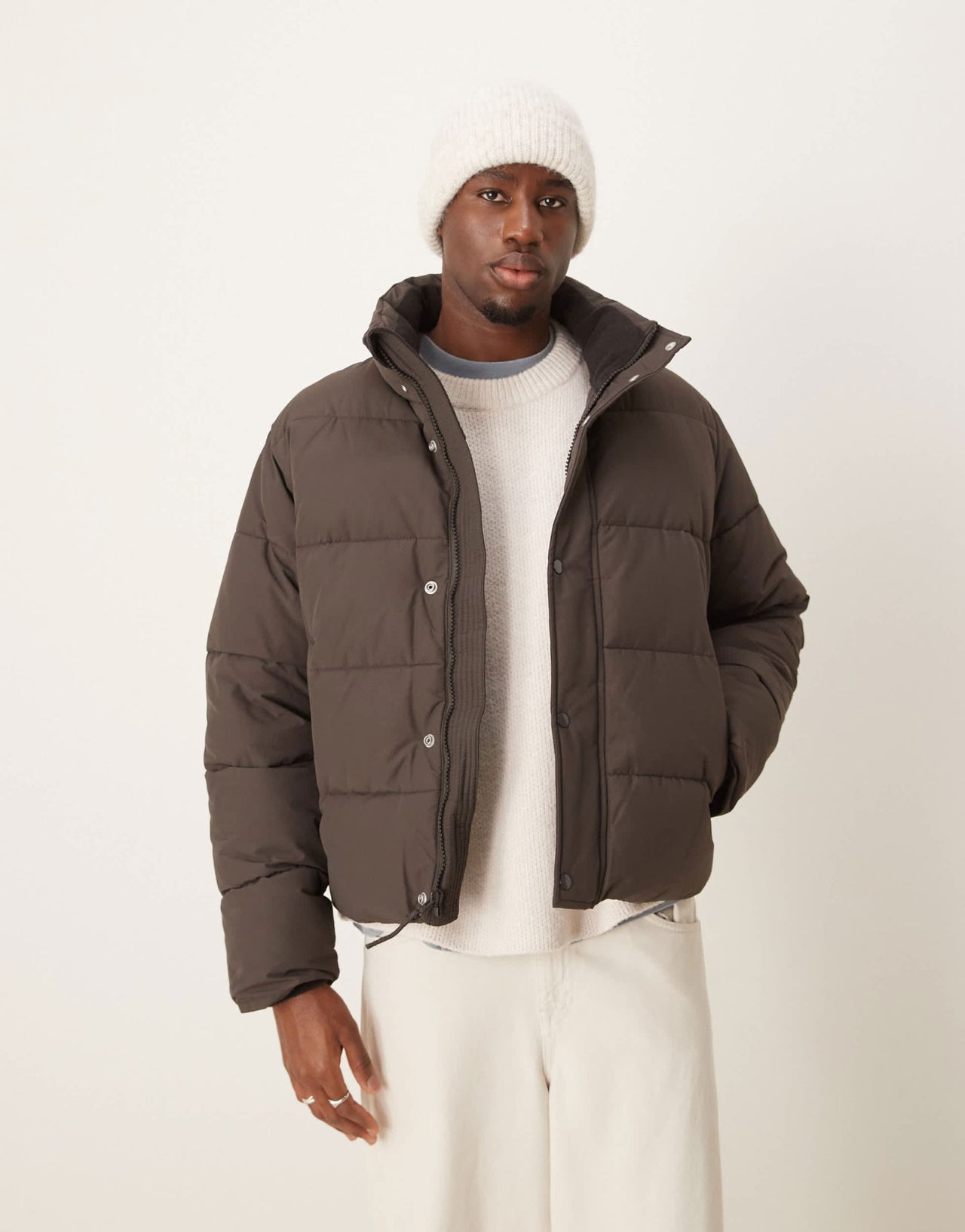 Abercrombie & Fitch ultra puffer jacket in brown - ASOS Sample Sale EU Store