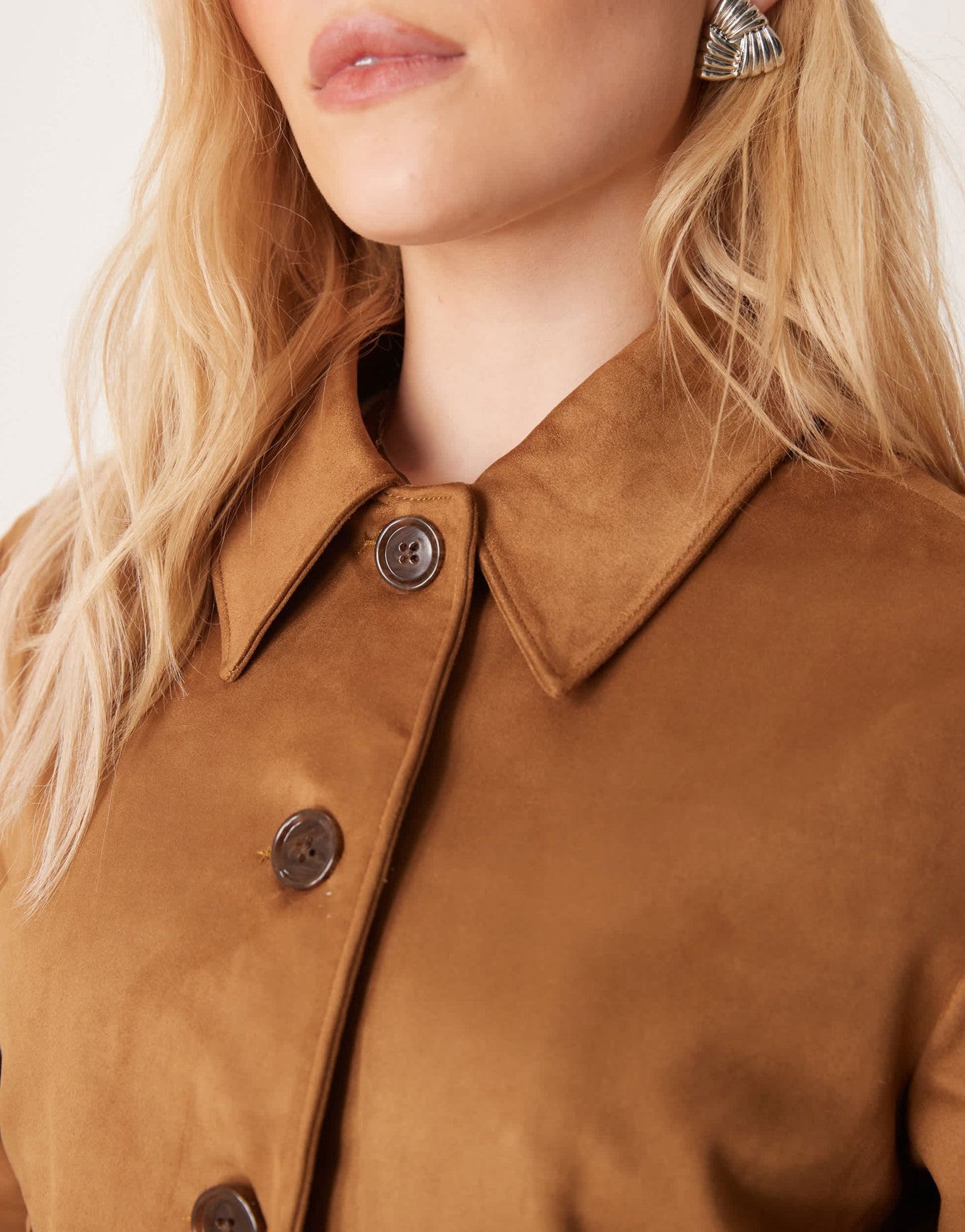 Abercrombie & Fitch vegan suede jacket in tan - ASOS Sample Sale EU Store