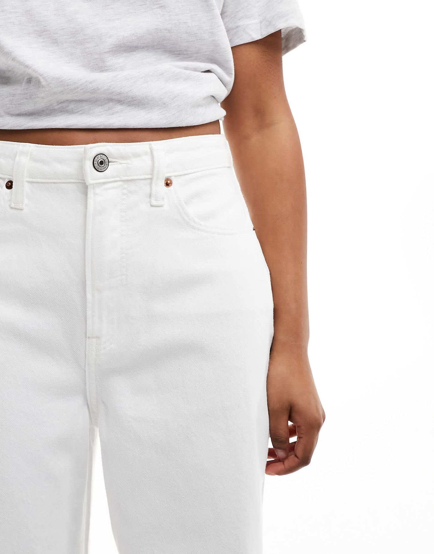 Abercrombie & Fitch wide fit high waist jeans in white - ASOS Sample Sale EU Store