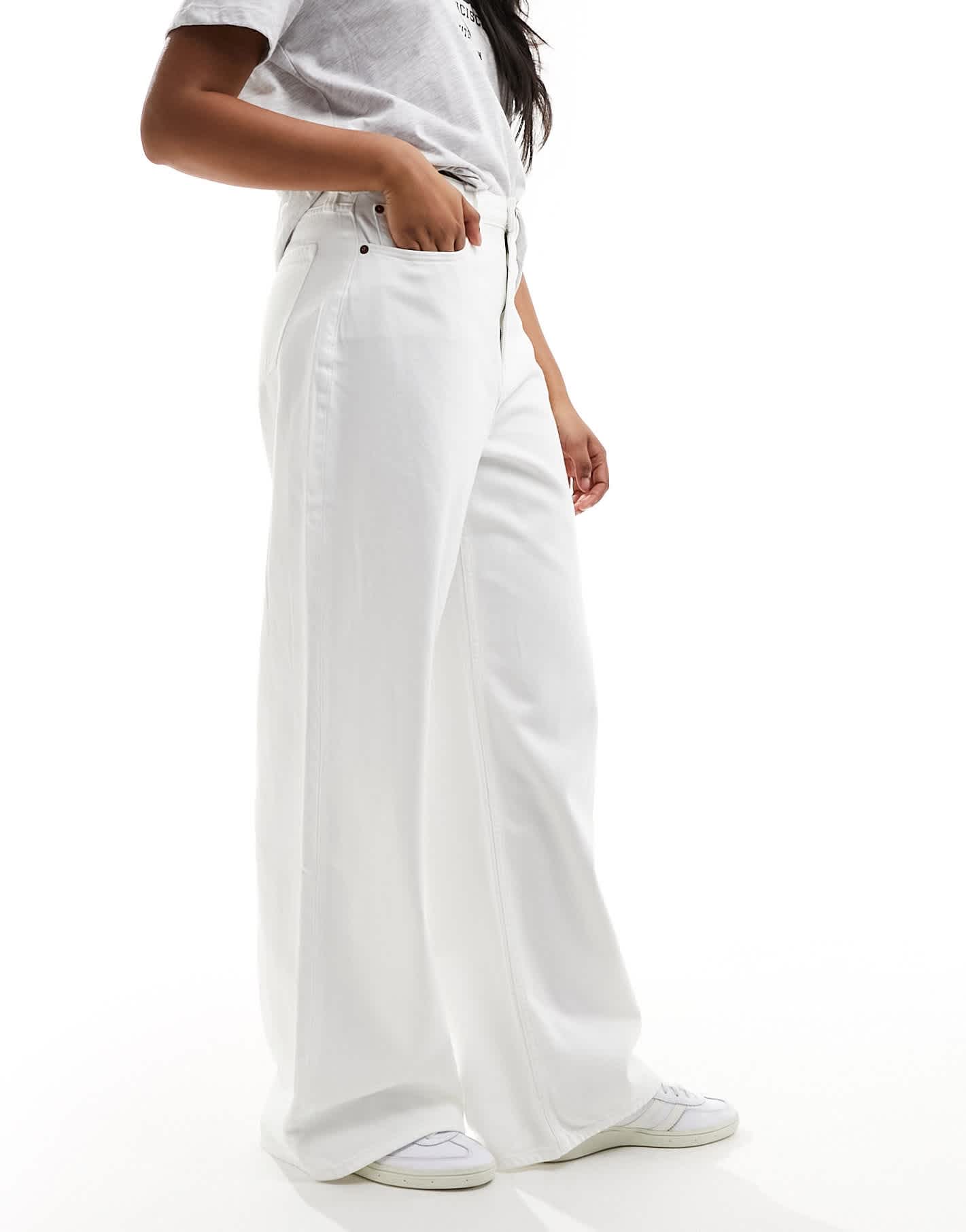 Abercrombie & Fitch wide fit high waist jeans in white - ASOS Sample Sale EU Store