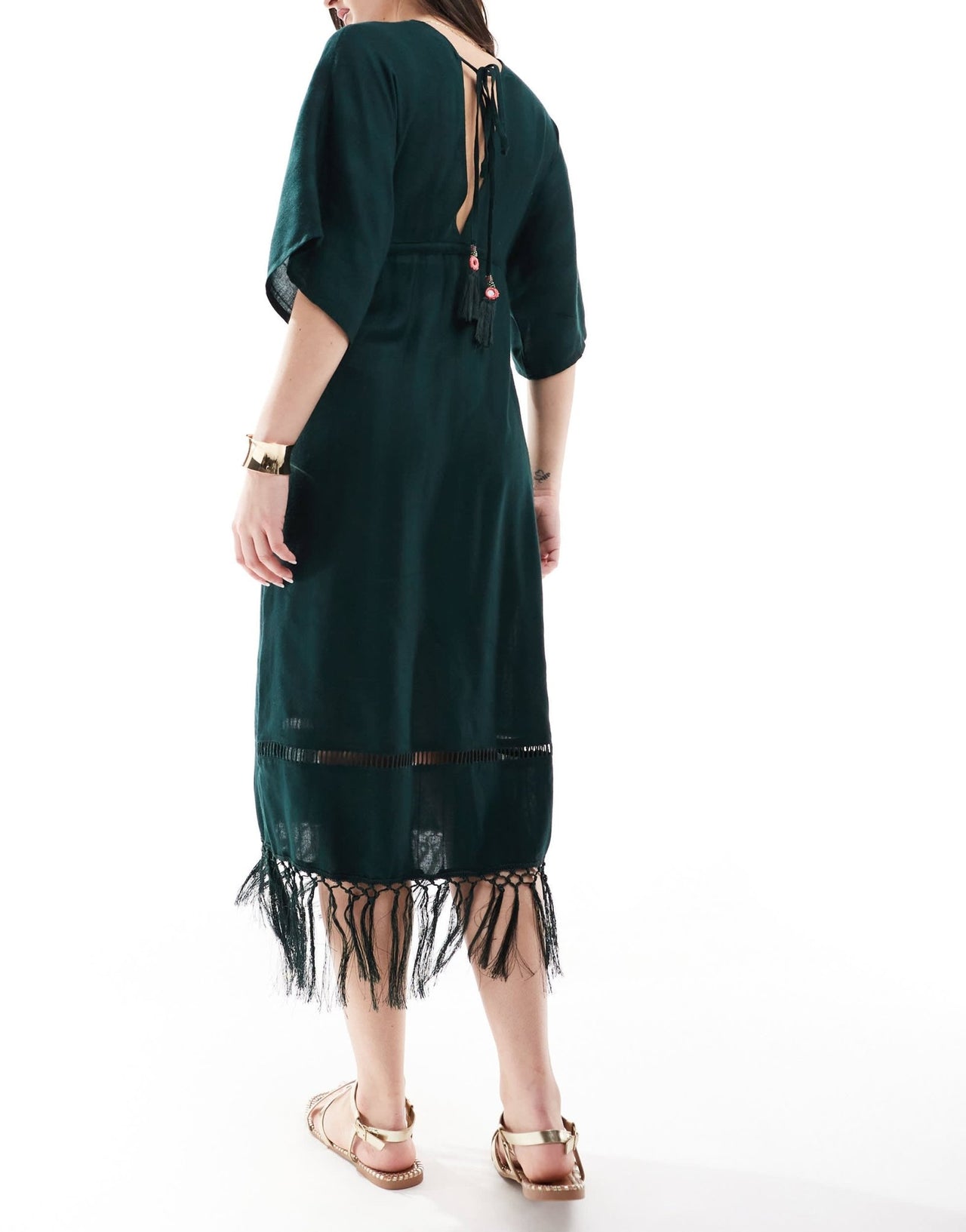 Accessorize maxi beach kaftan in green - ASOS Sample Sale EU Store