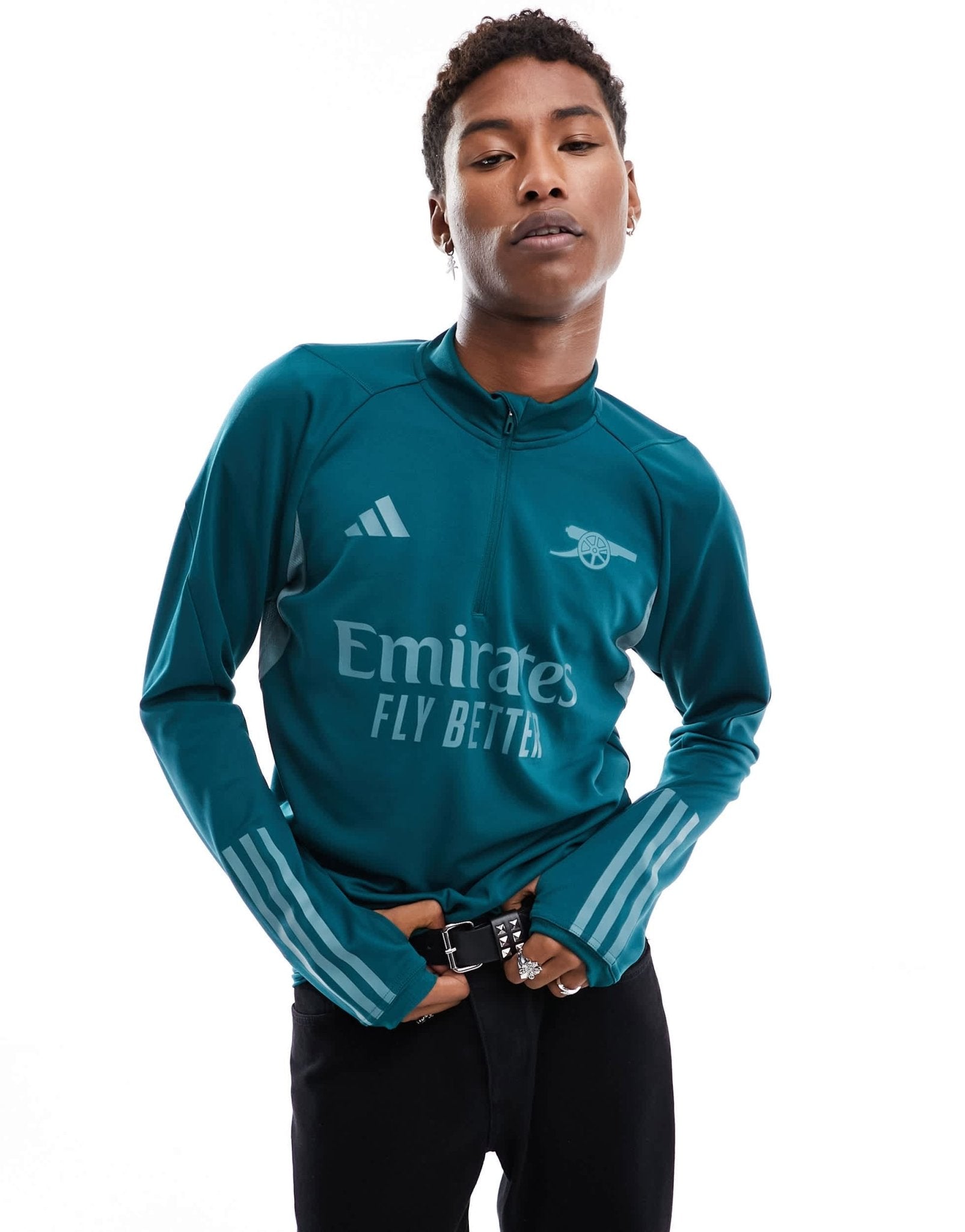 adidas Football Arsenal FC 2023/24 training half zip sweat in green - ASOS Sample Sale EU Store