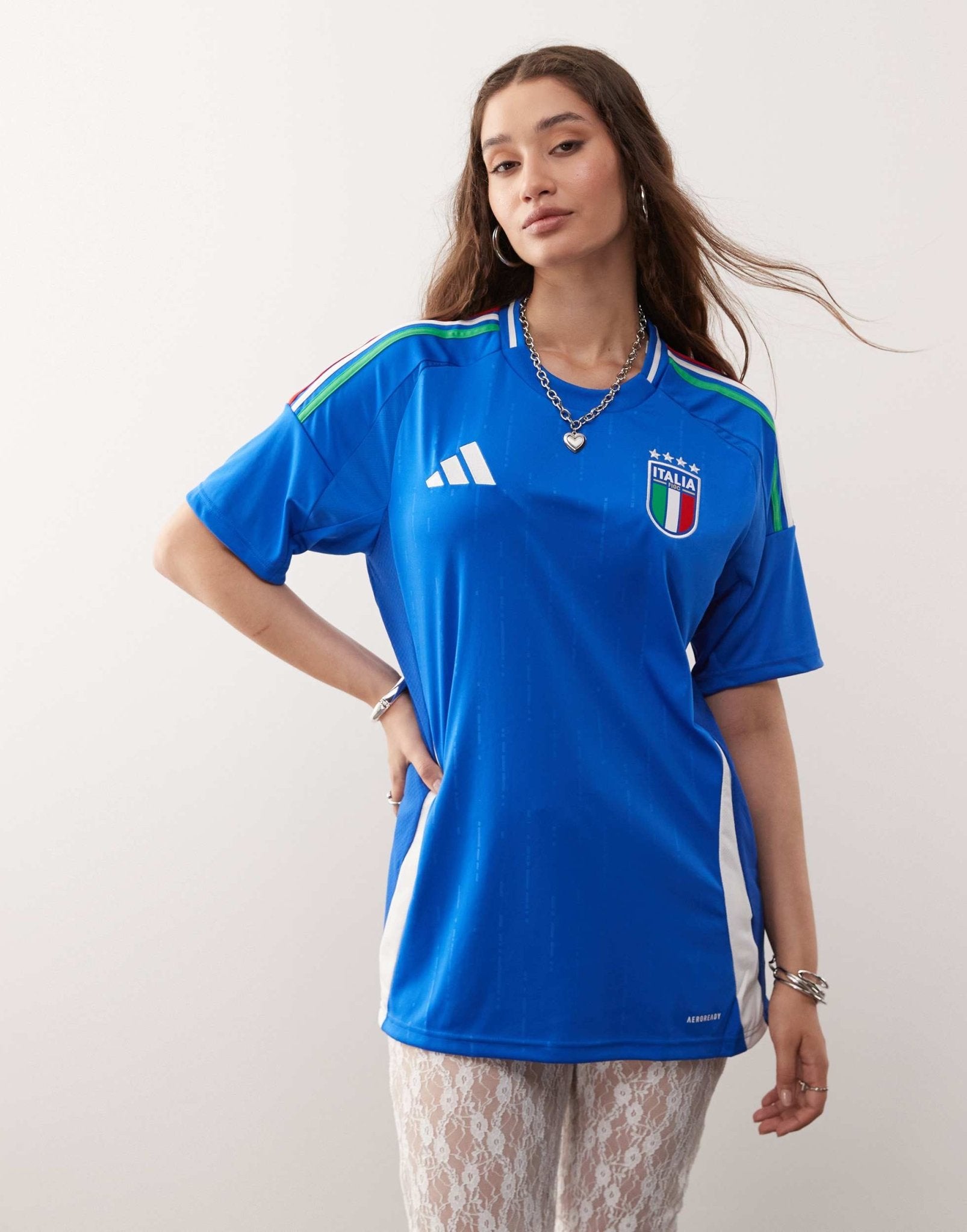 adidas Football Euro 2025 Italy home shirt in blue - ASOS Sample Sale EU Store