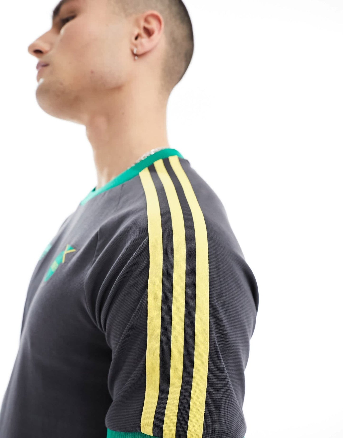 adidas Football Jamaica OG 3 - Stripe t-shirt in black - ASOS Sample Sale EU Store