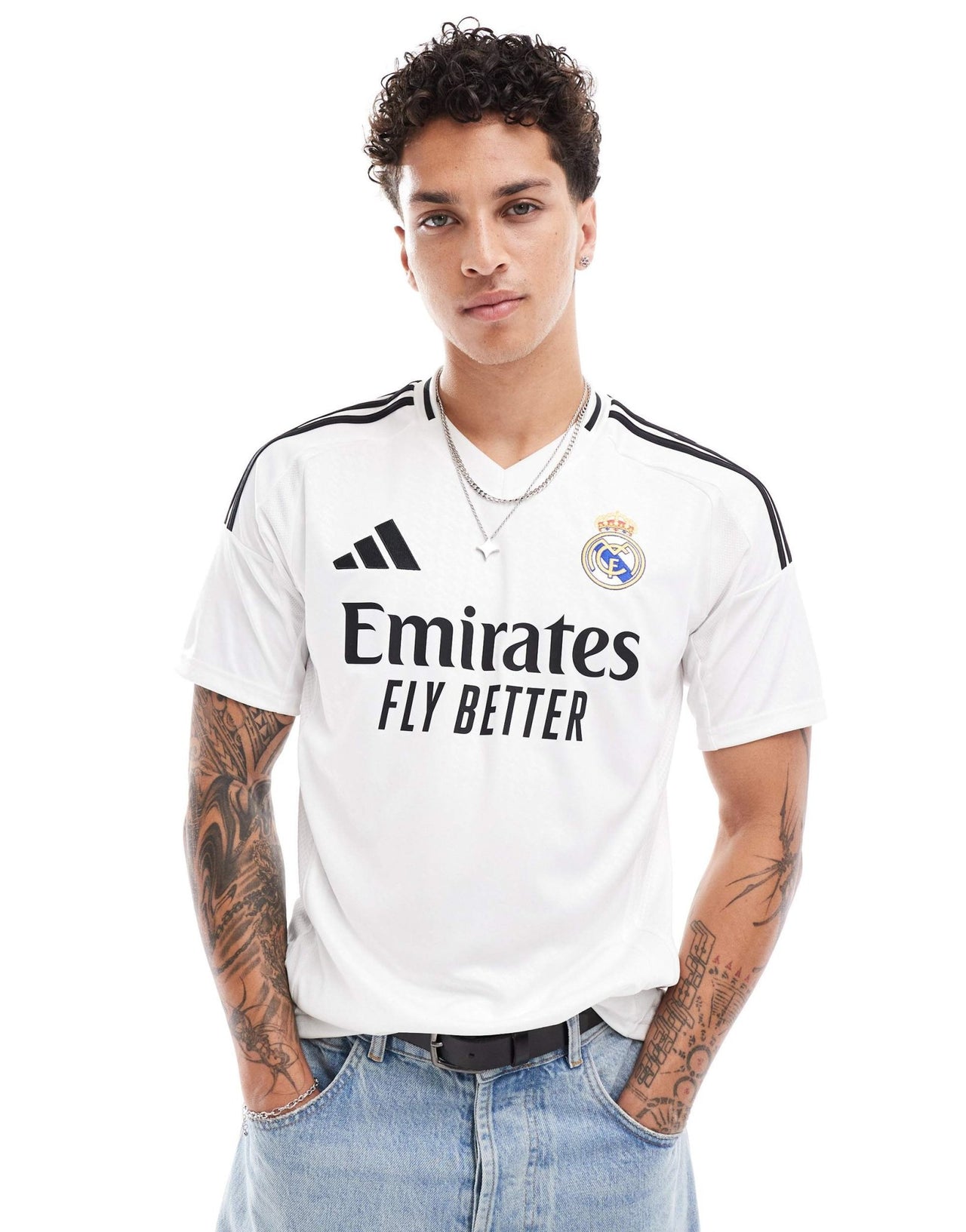 adidas Football Real Madrid 24/25 home shirt in white - ASOS Sample Sale EU Store