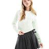 Maglia a maniche lunghe adidas Football Trio 3-stripes in verde pallido