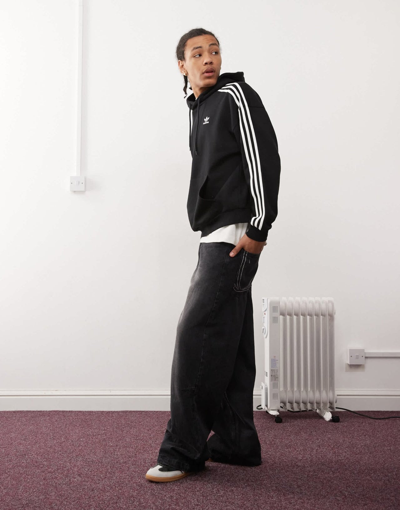 adidas Originals Adicolor Baggy Fit Hoodie in black - ASOS Sample Sale EU Store