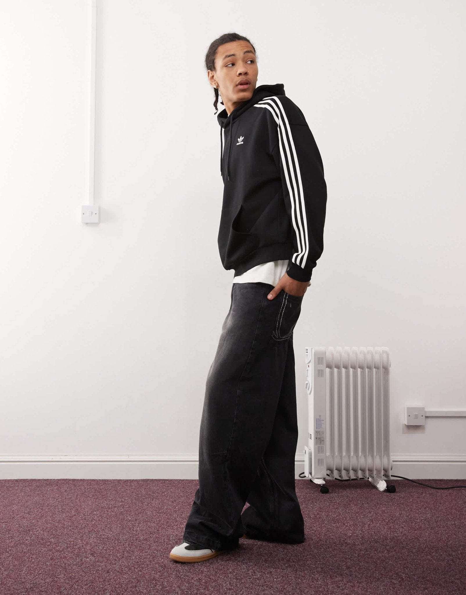 adidas Originals Adicolor Baggy Fit Hoodie in black - ASOS Sample Sale EU Store