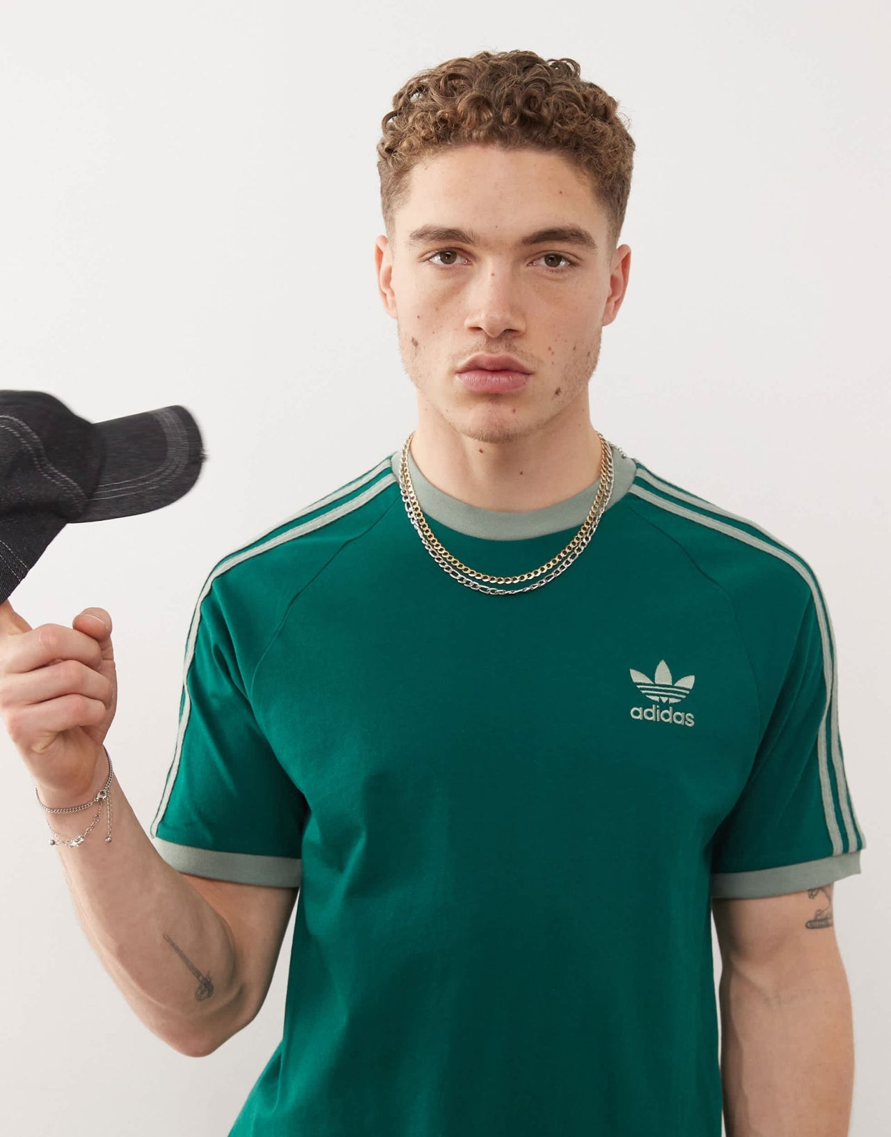 adidas Originals Adicolor Classics 3 - Stripe t-shirt in green - ASOS Sample Sale EU Store