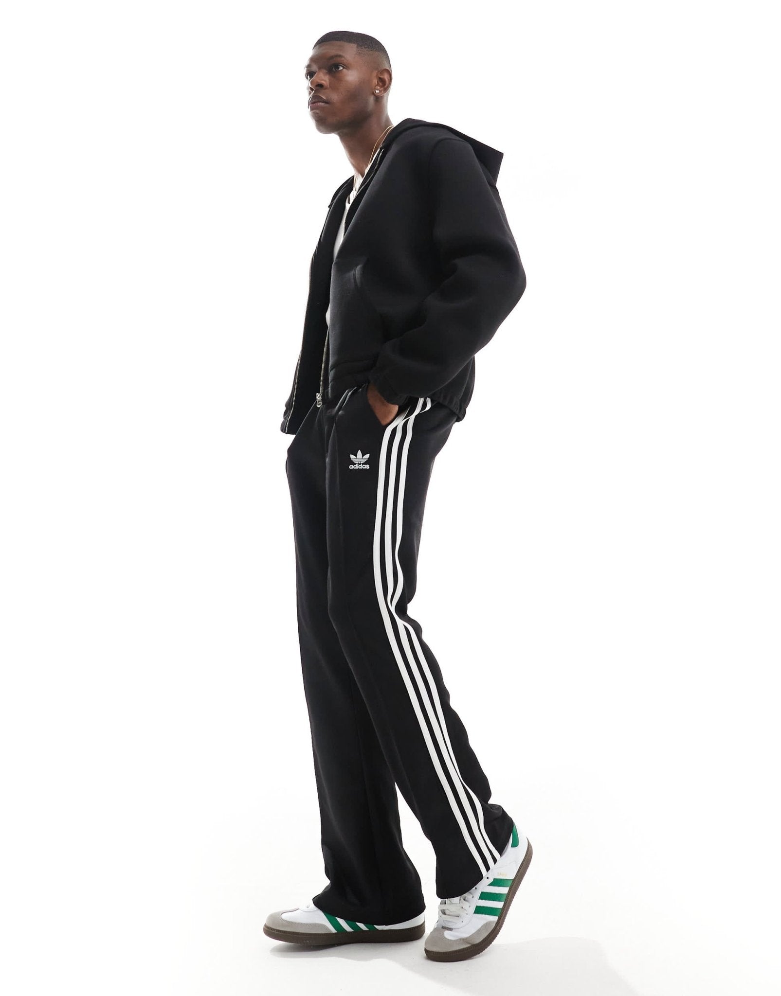 adidas Originals Adicolour flare tracksuit bottoms in black - ASOS Sample Sale EU Store