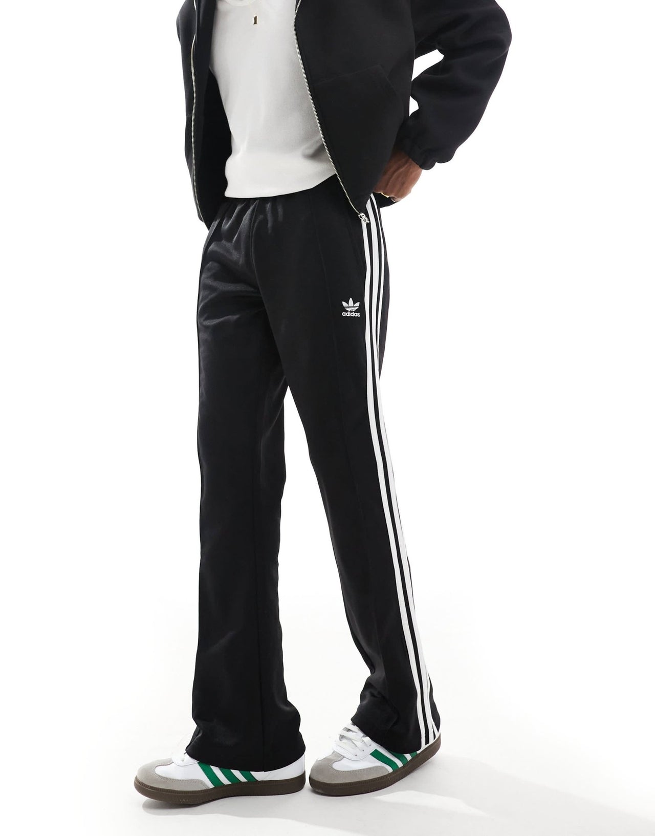 adidas Originals Adicolour flare tracksuit bottoms in black - ASOS Sample Sale EU Store