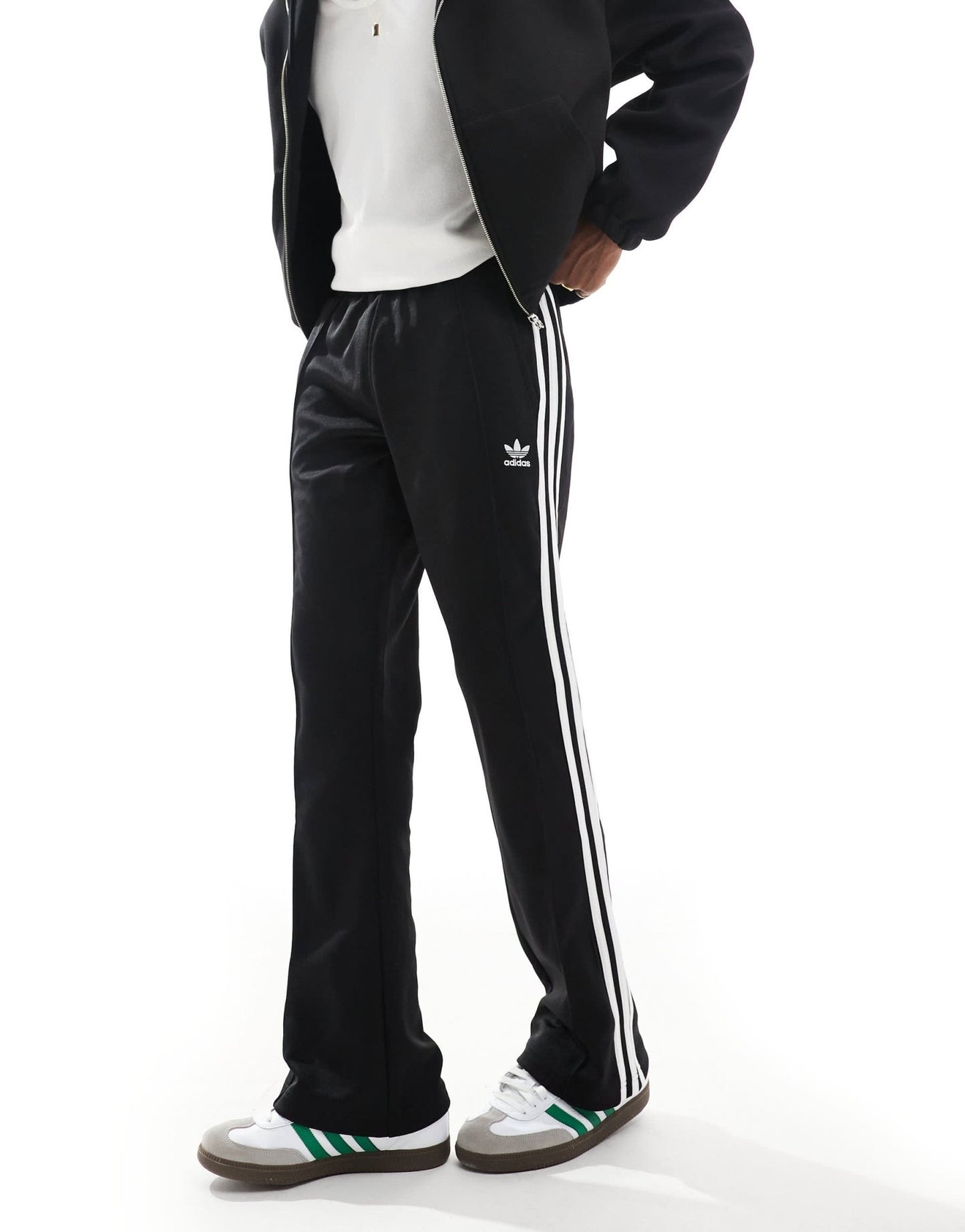 adidas Originals Adicolour flare tracksuit bottoms in black - ASOS Sample Sale EU Store