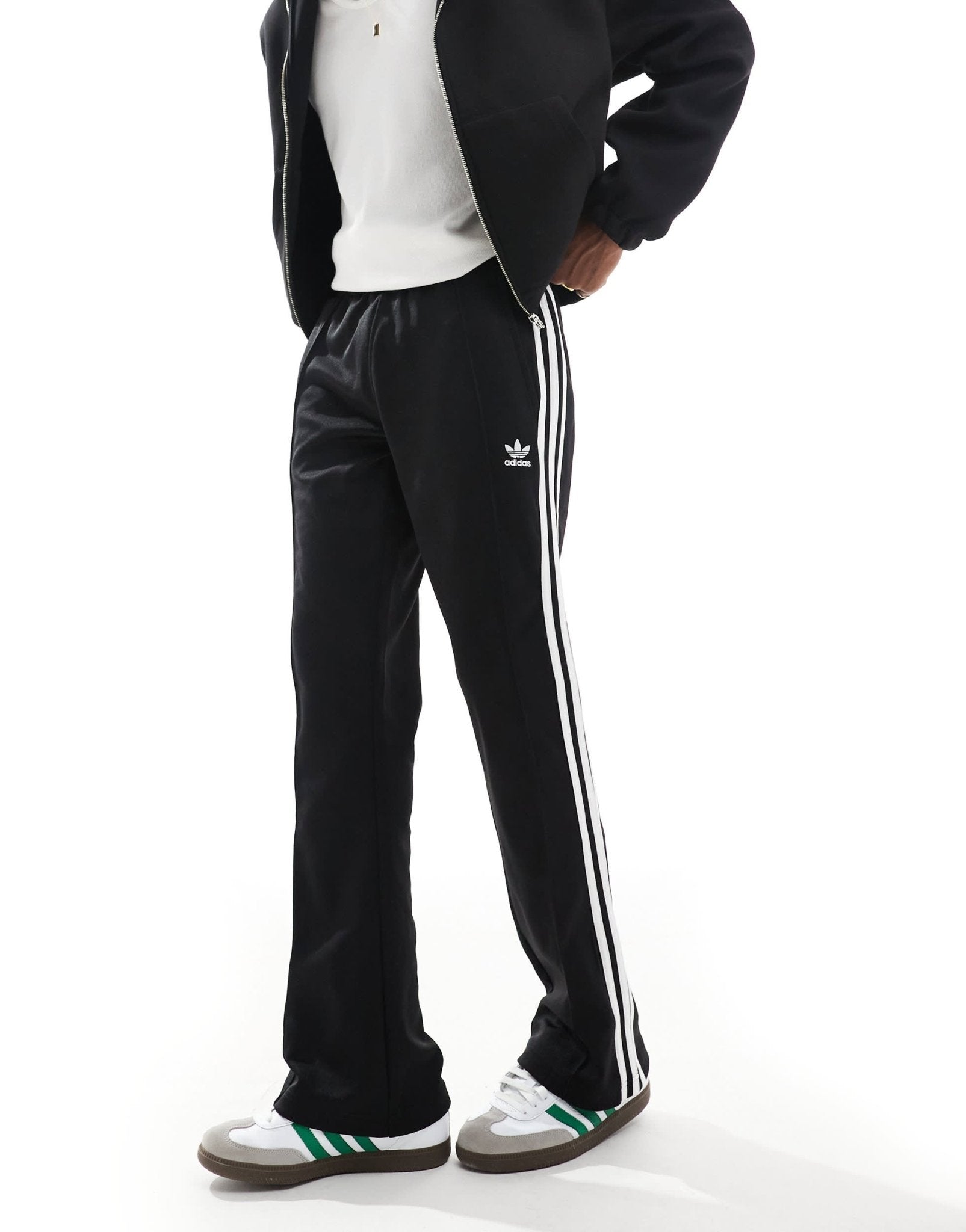 adidas Originals Adicolour flare tracksuit bottoms in black - ASOS Sample Sale EU Store