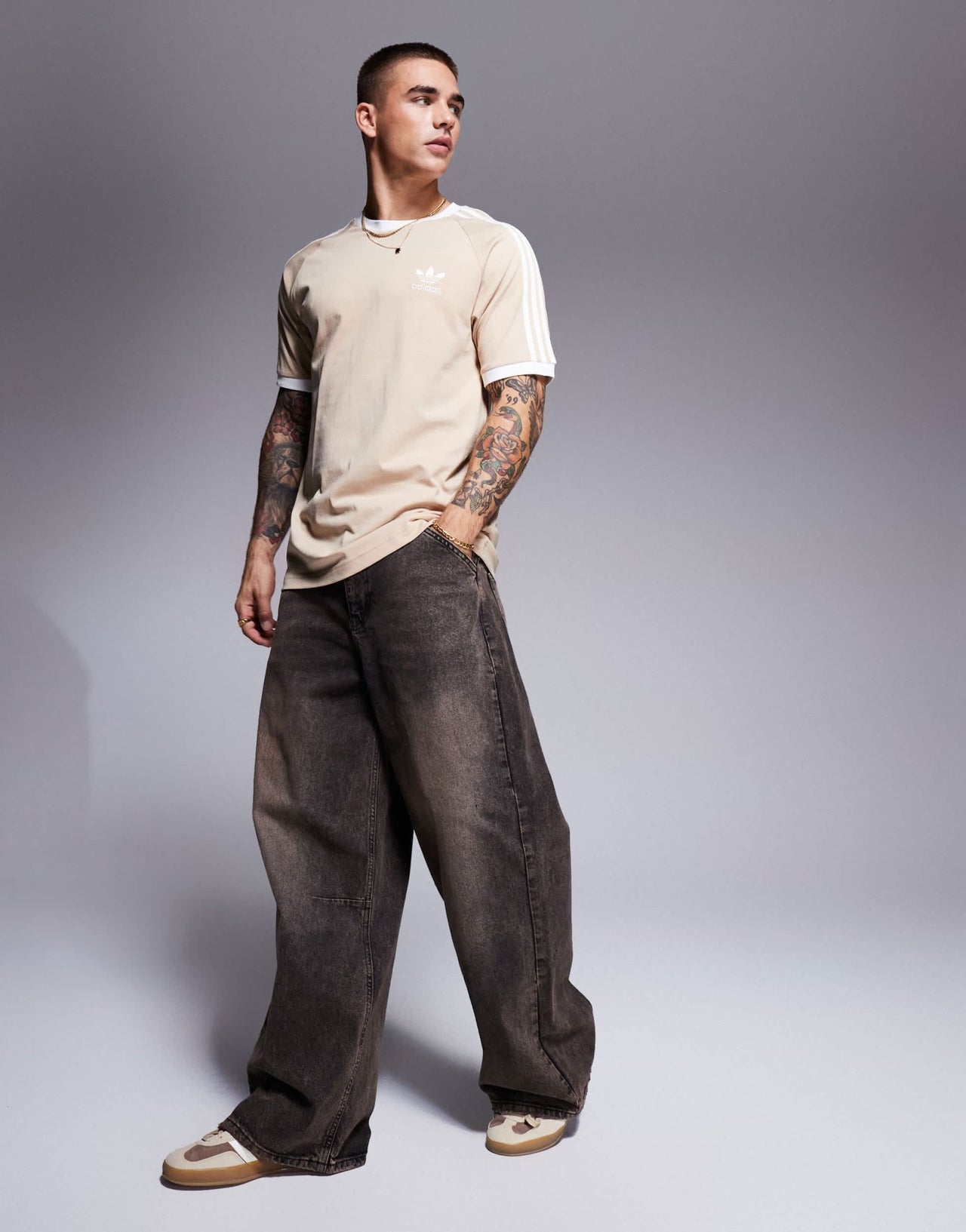 adidas Originals Adicolour t-shirt in beige - ASOS Sample Sale EU Store
