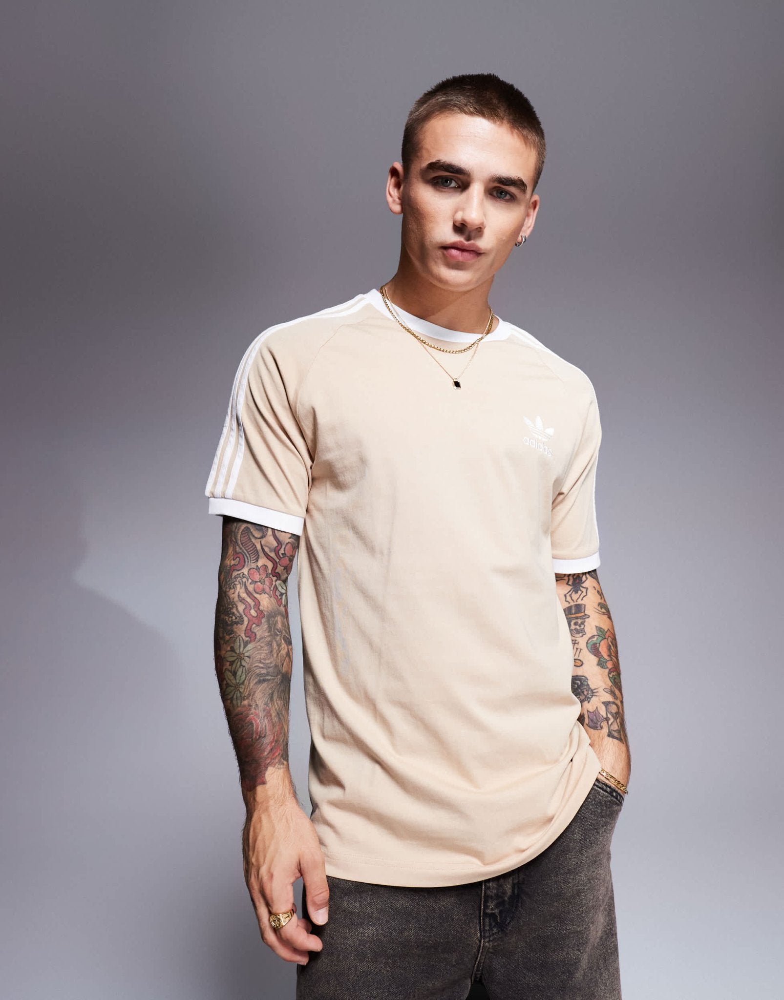 adidas Originals Adicolour t-shirt in beige - ASOS Sample Sale EU Store