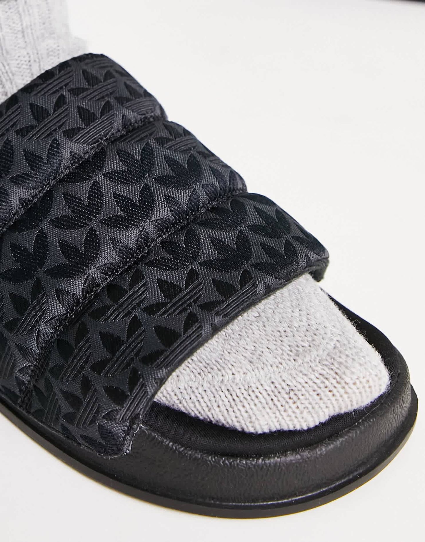 adidas Originals Adilette chunky sliders in black - ASOS Sample Sale EU Store