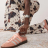adidas Originals Bermuda trainers in pink and off white