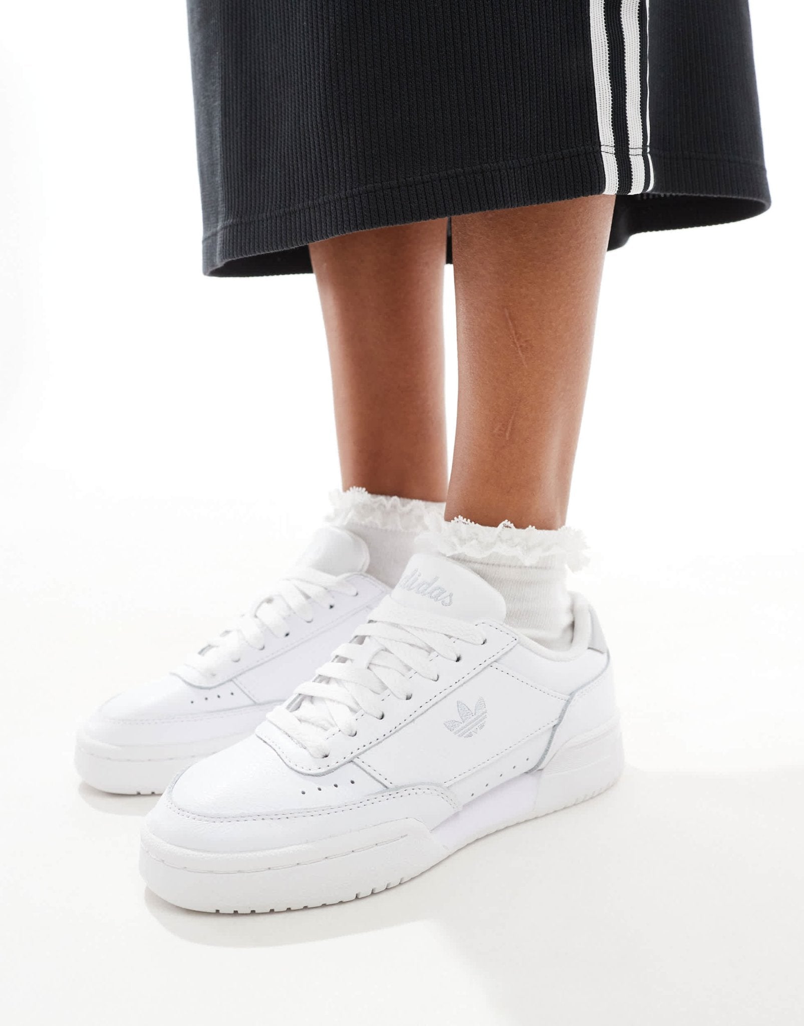adidas Originals Court Super in white and silver - ASOS Sample Sale EU Store