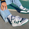 adidas Originals Forum Low trainers in white and collegiate green