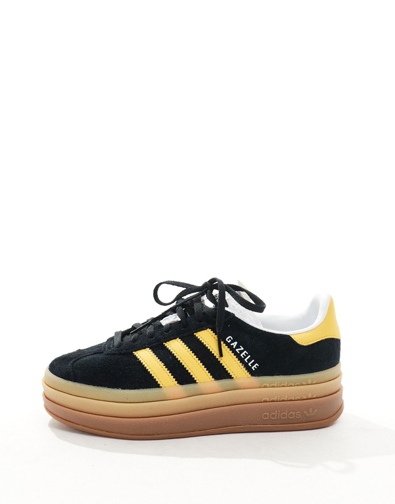 adidas Originals Gazelle Bold platform trainers in black and gold - ASOS Sample Sale EU Store