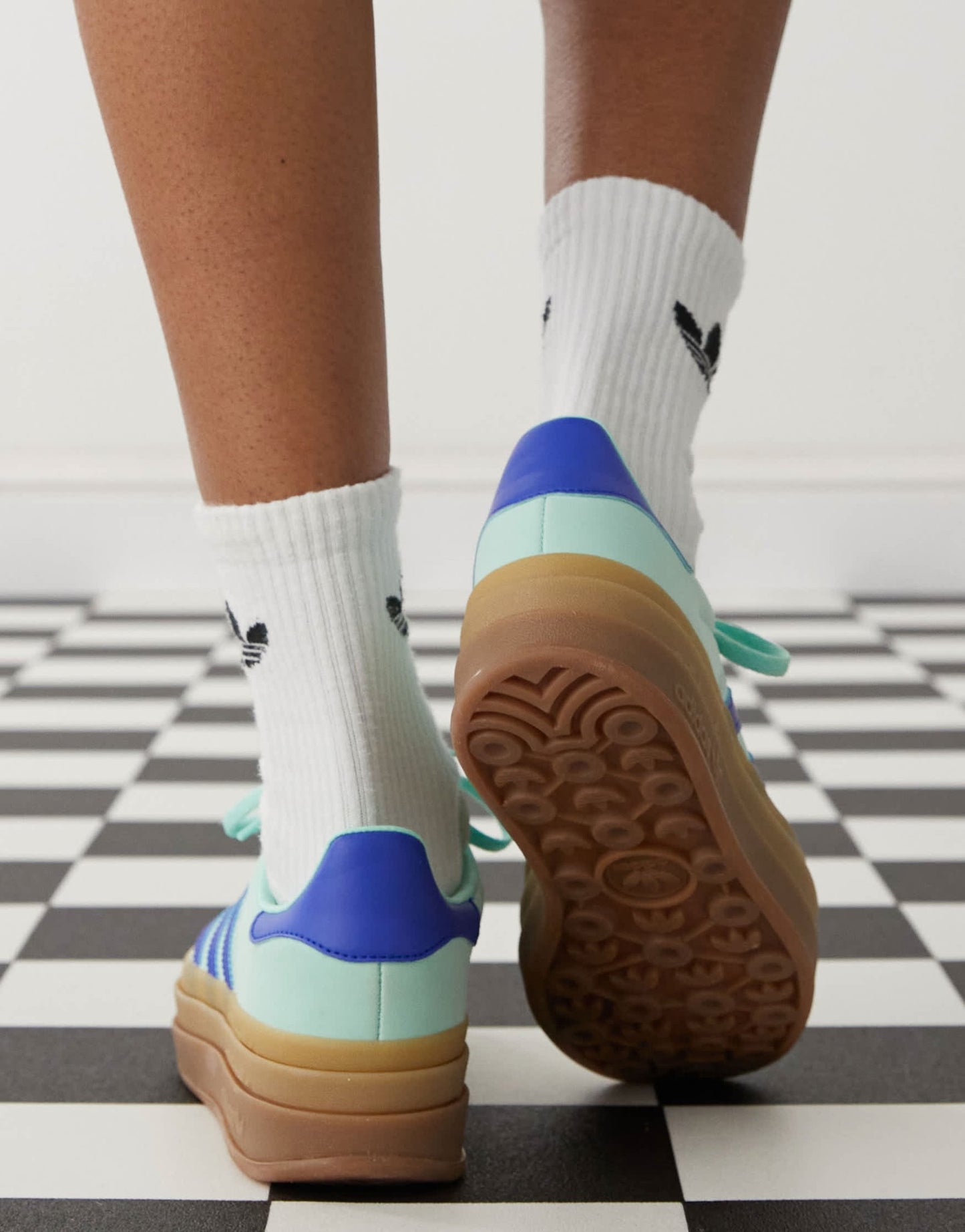 adidas Originals Gazelle Bold platform trainers in mint and blue - ASOS Sample Sale EU Store