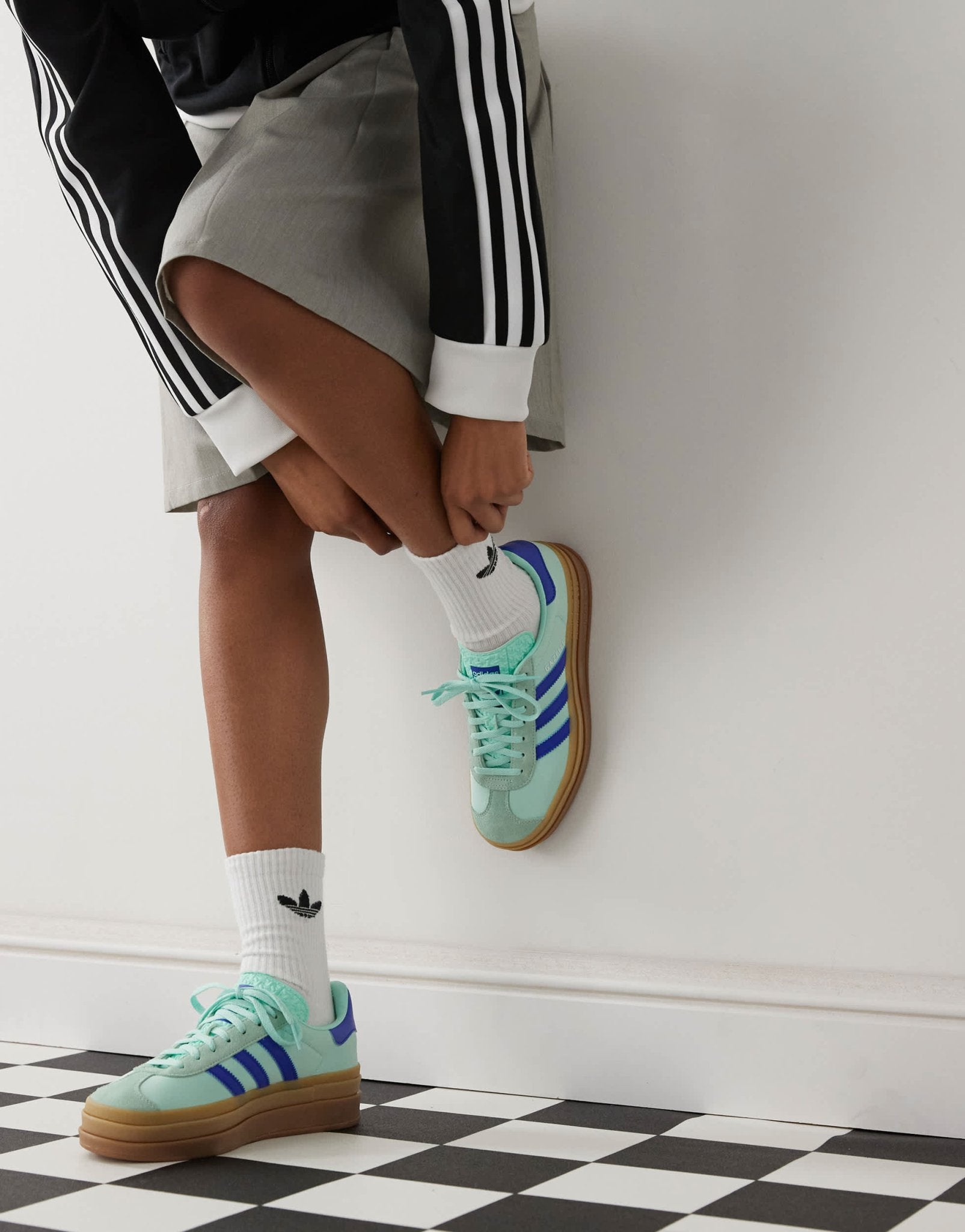 adidas Originals Gazelle Bold platform trainers in mint and blue - ASOS Sample Sale EU Store