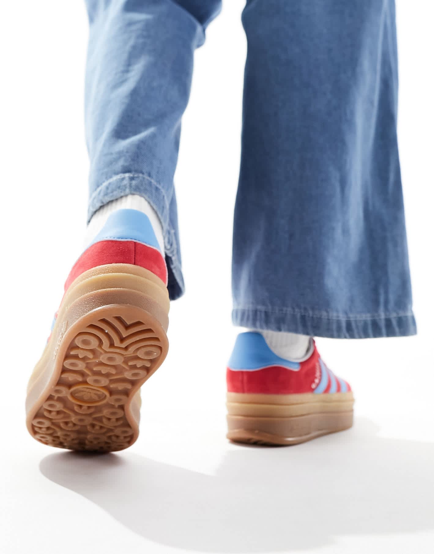 adidas Originals Gazelle Bold trainers in red and blue - ASOS Sample Sale EU Store
