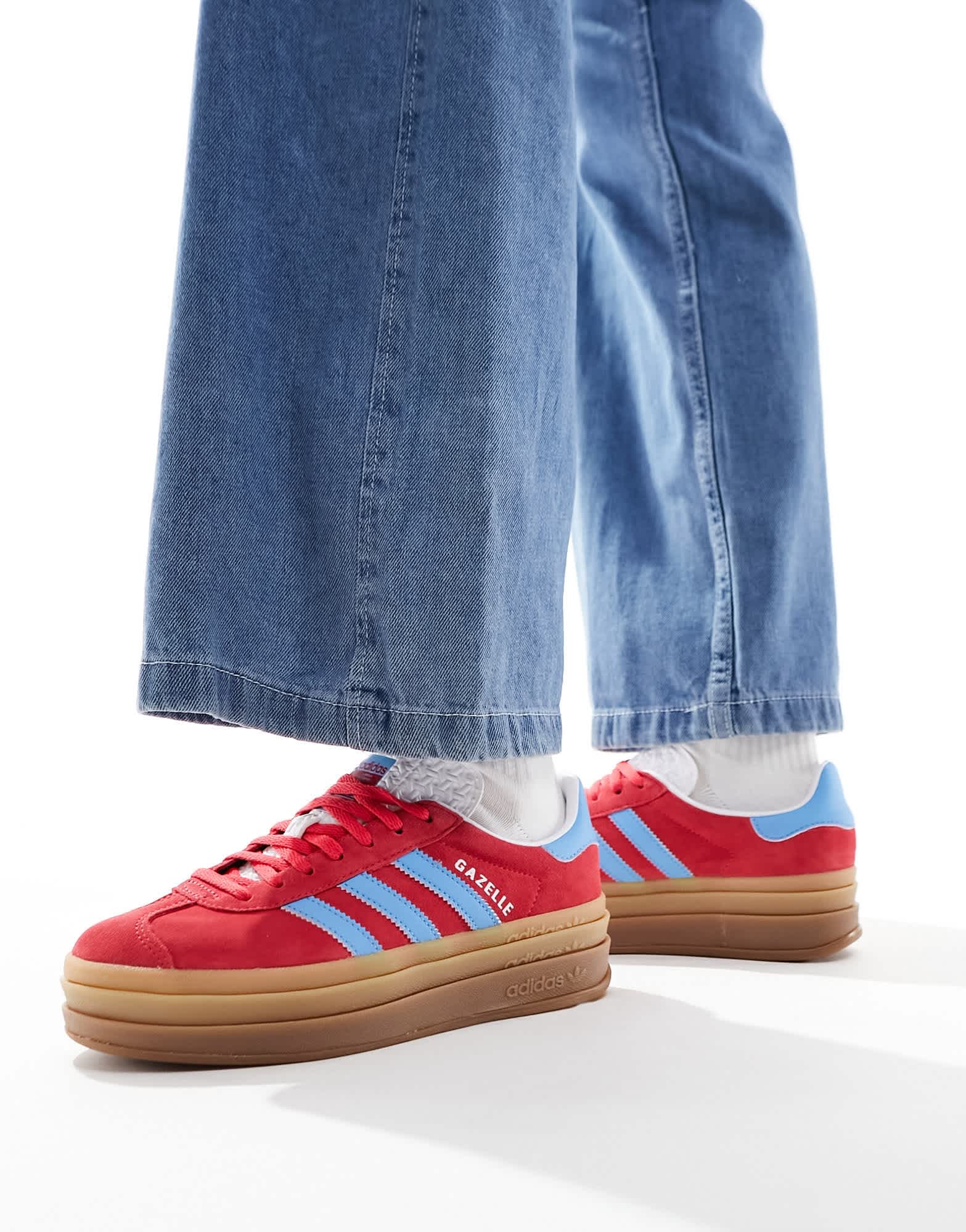 adidas Originals Gazelle Bold trainers in red and blue - ASOS Sample Sale EU Store