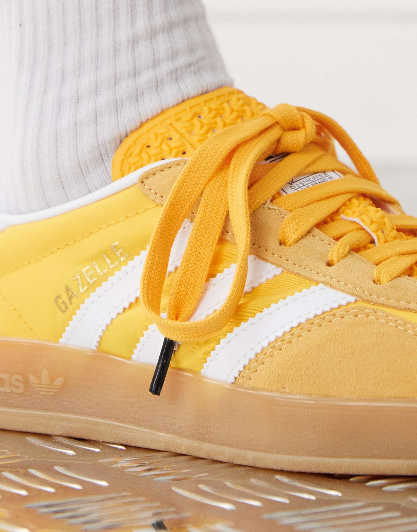 adidas Originals Gazelle Indoor in yellow and white - ASOS Sample Sale EU Store