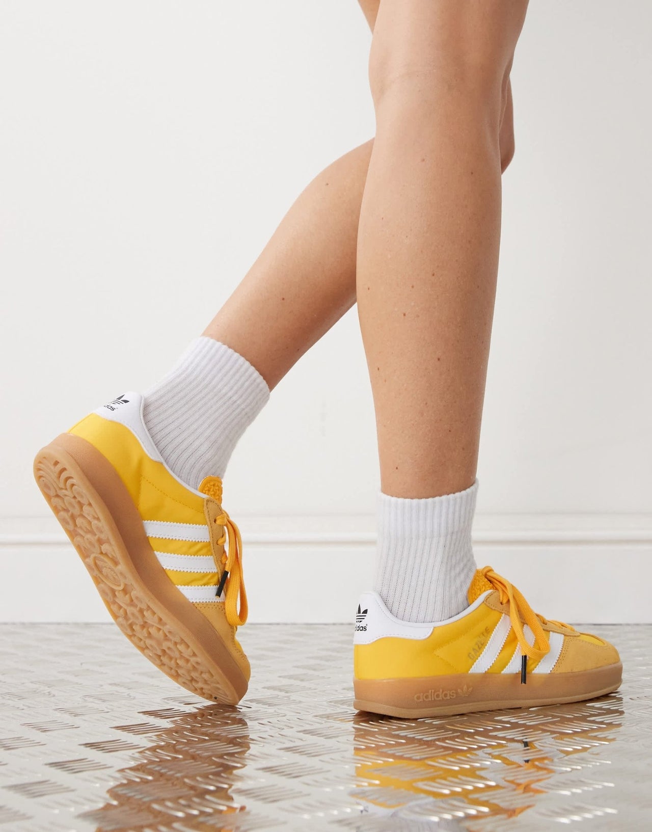 adidas Originals Gazelle Indoor in yellow and white - ASOS Sample Sale EU Store