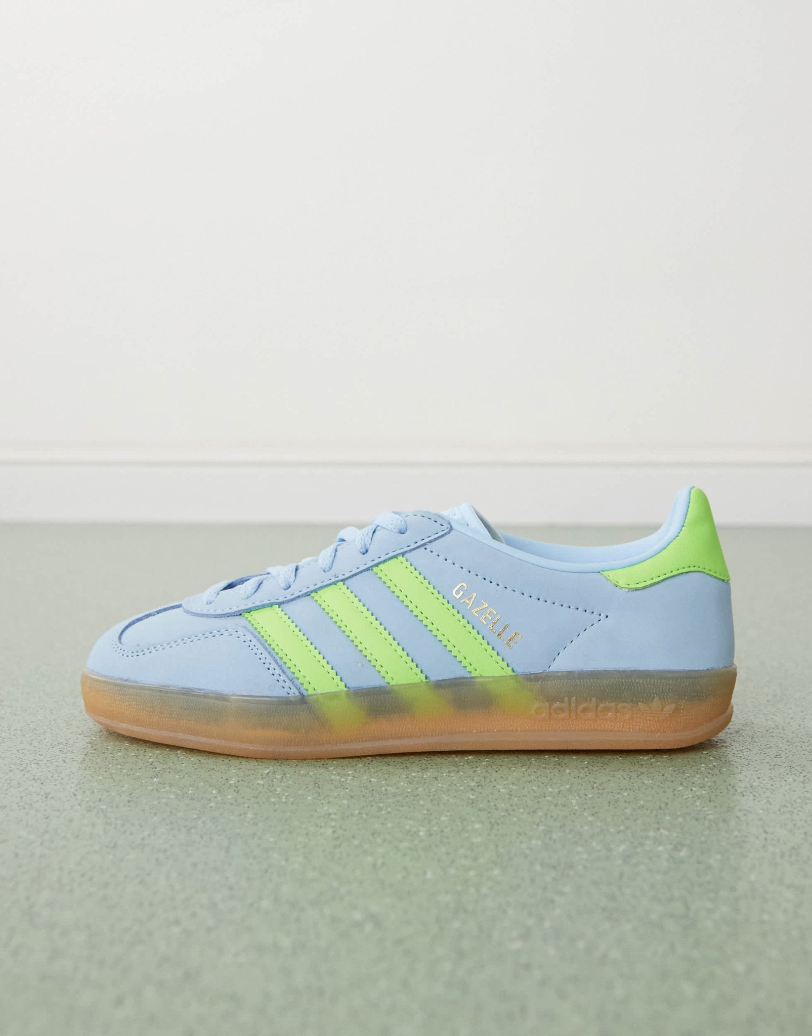 adidas Originals Gazelle Indoor trainers in blue and green nubuck - ASOS Sample Sale EU Store