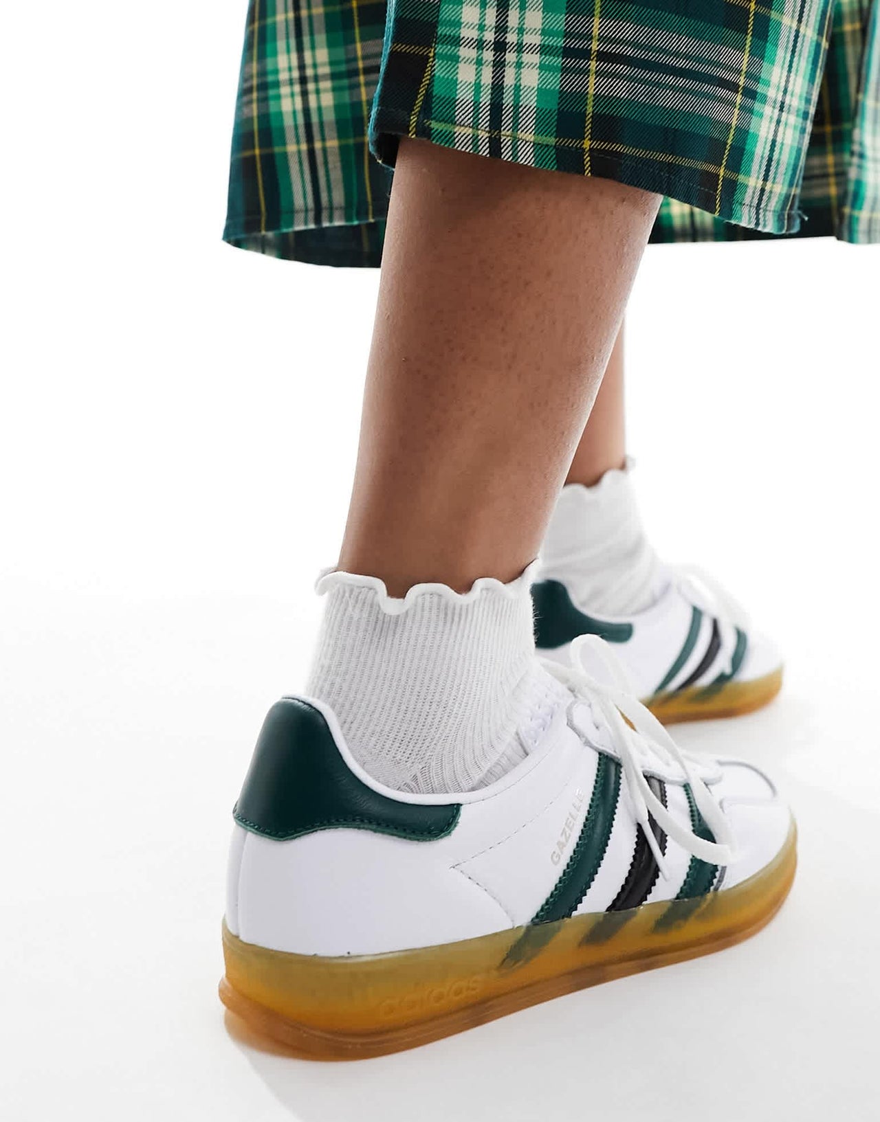 adidas Originals Gazelle Indoor trainers in white and green - ASOS Sample Sale EU Store
