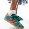 adidas Originals Gazelle trainers in green and red