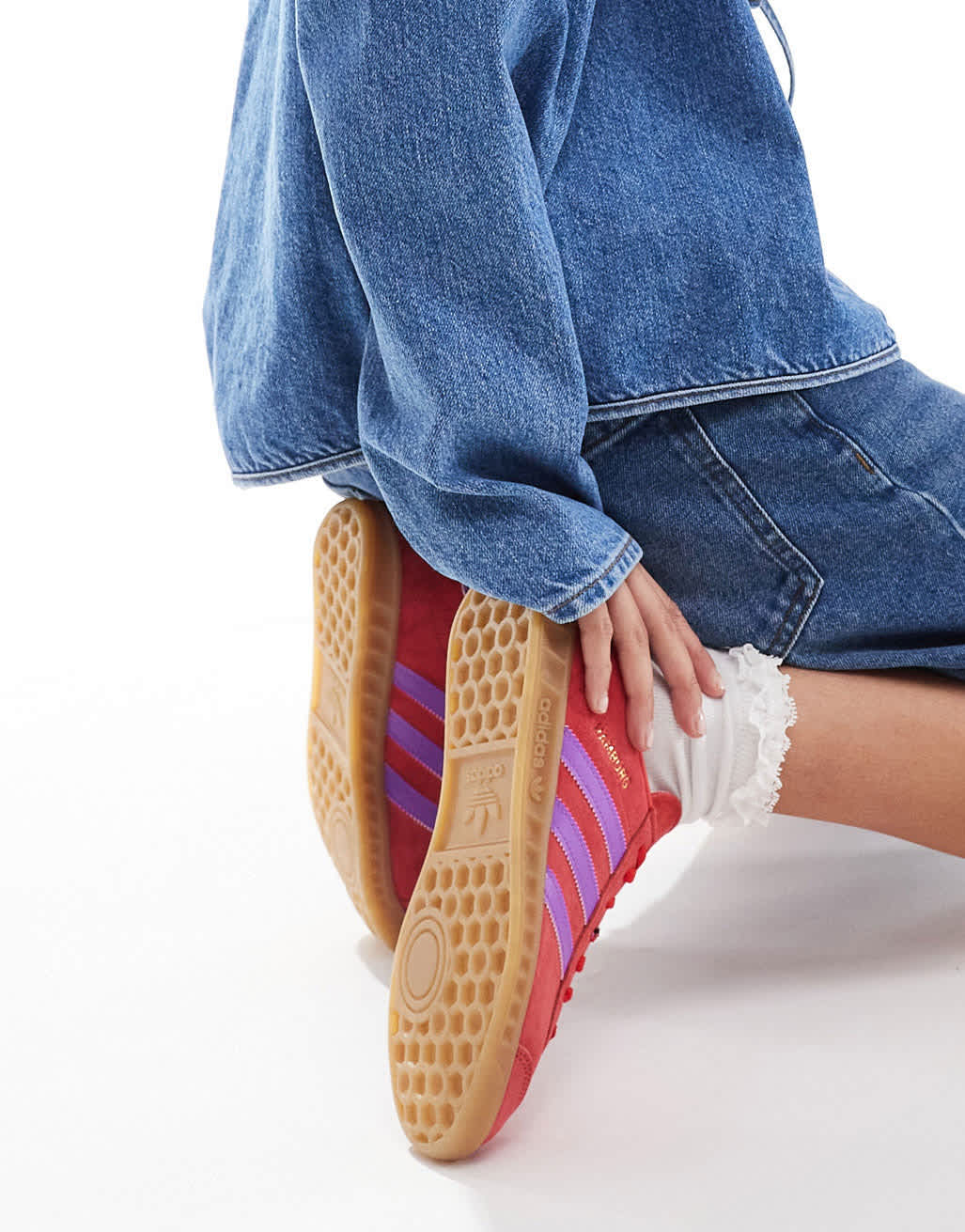 adidas Originals Hamburg trainers in red and purple - ASOS Sample Sale EU Store