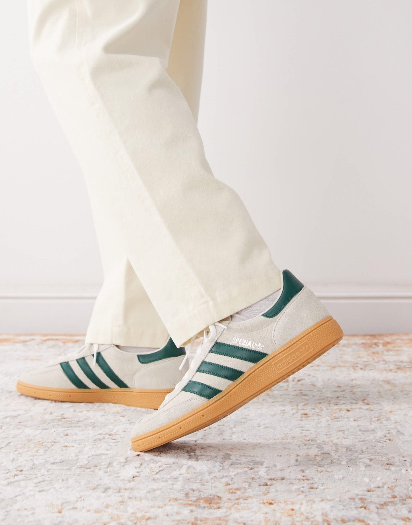 adidas Originals Handball Spezial trainers in cream and green - ASOS Sample Sale EU Store