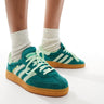 adidas Originals Handball Spezial trainers in green with gum sole