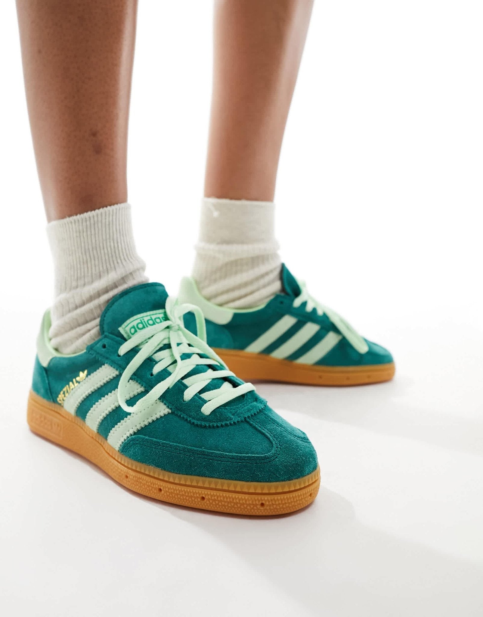 adidas Originals Handball Spezial trainers in green with gum sole - ASOS Sample Sale EU Store
