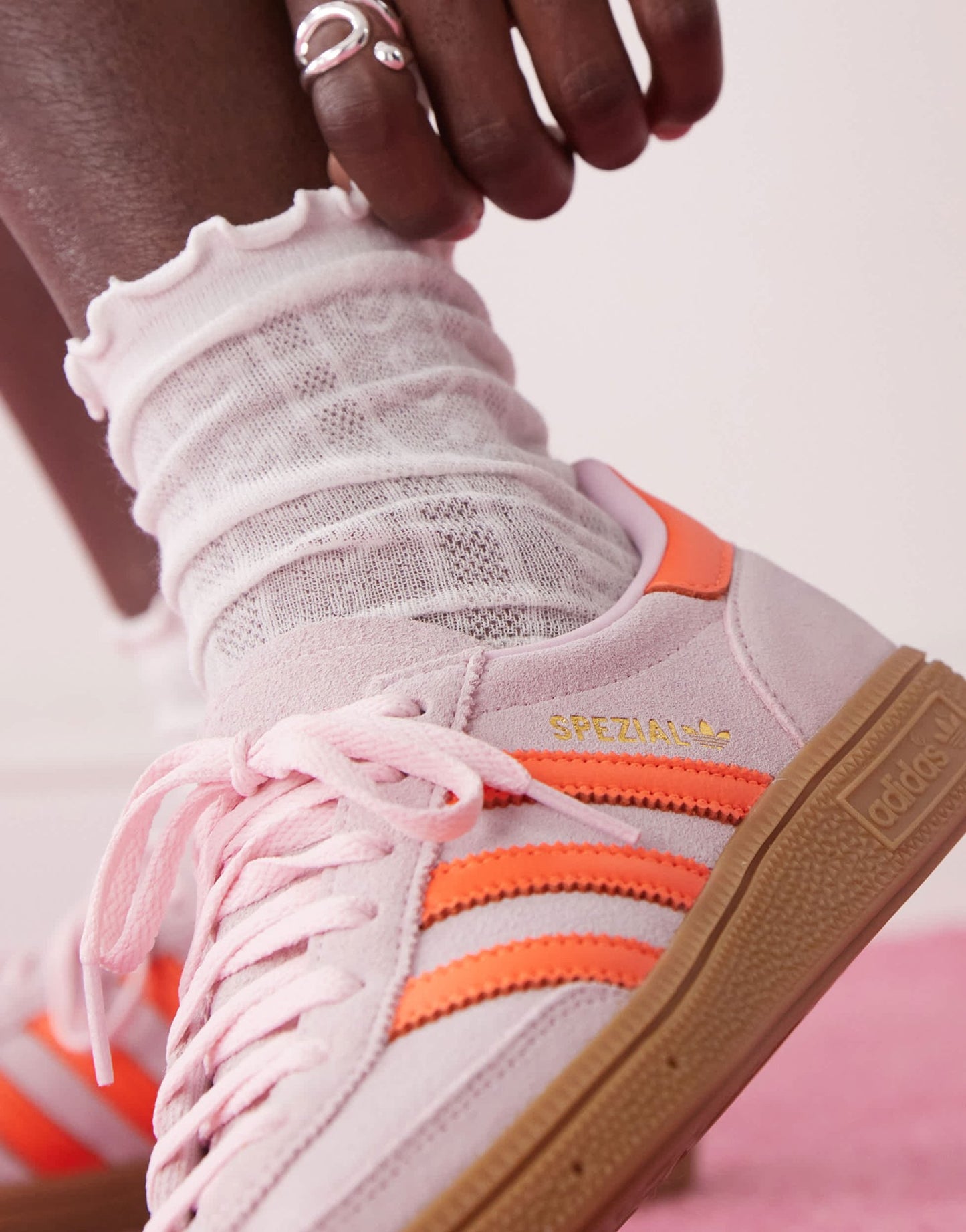 adidas Originals Handball Spezial trainers in pink and orange - ASOS Sample Sale EU Store