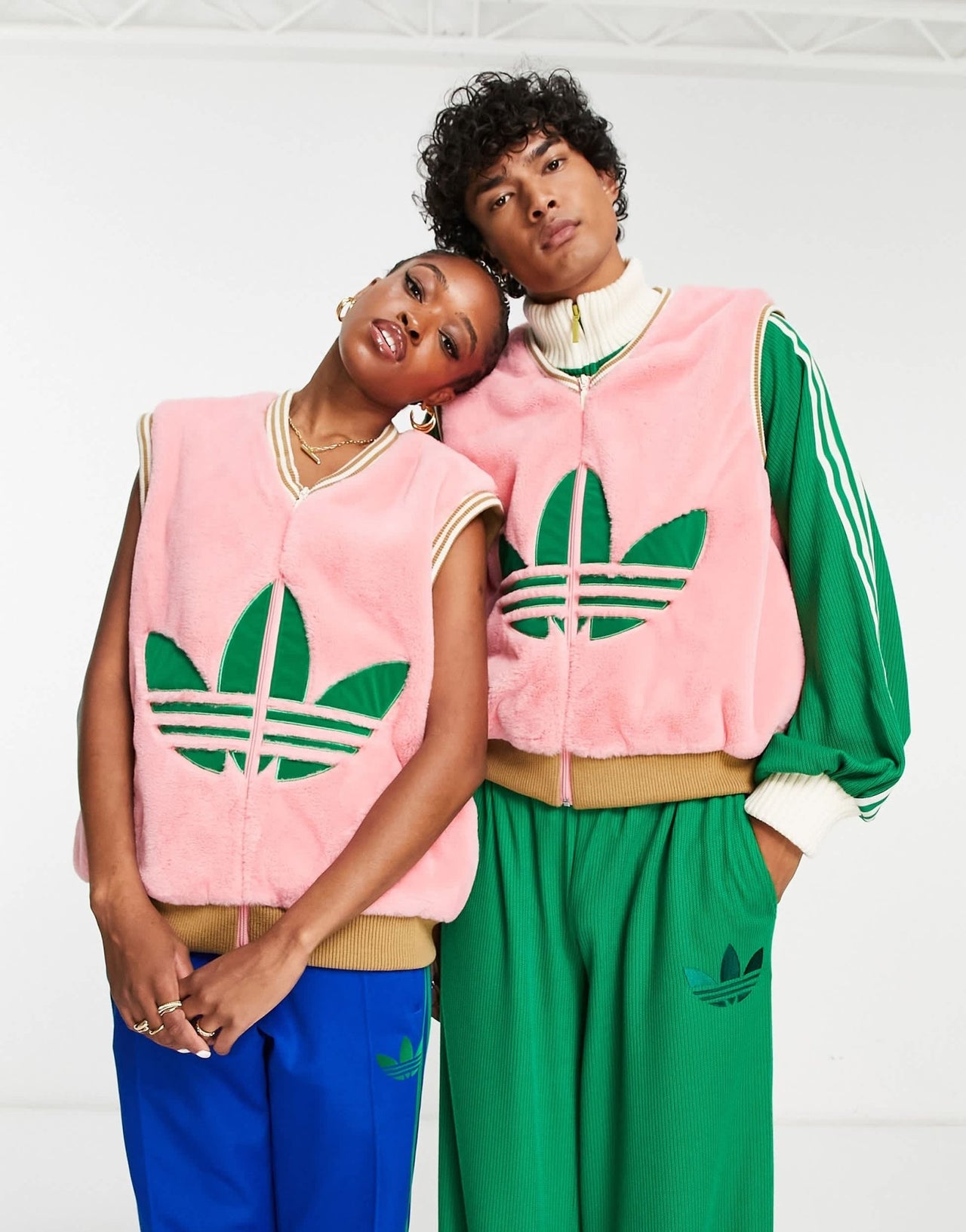 adidas Originals Heritage trefoil logo vest in pink and green - ASOS Sample Sale EU Store