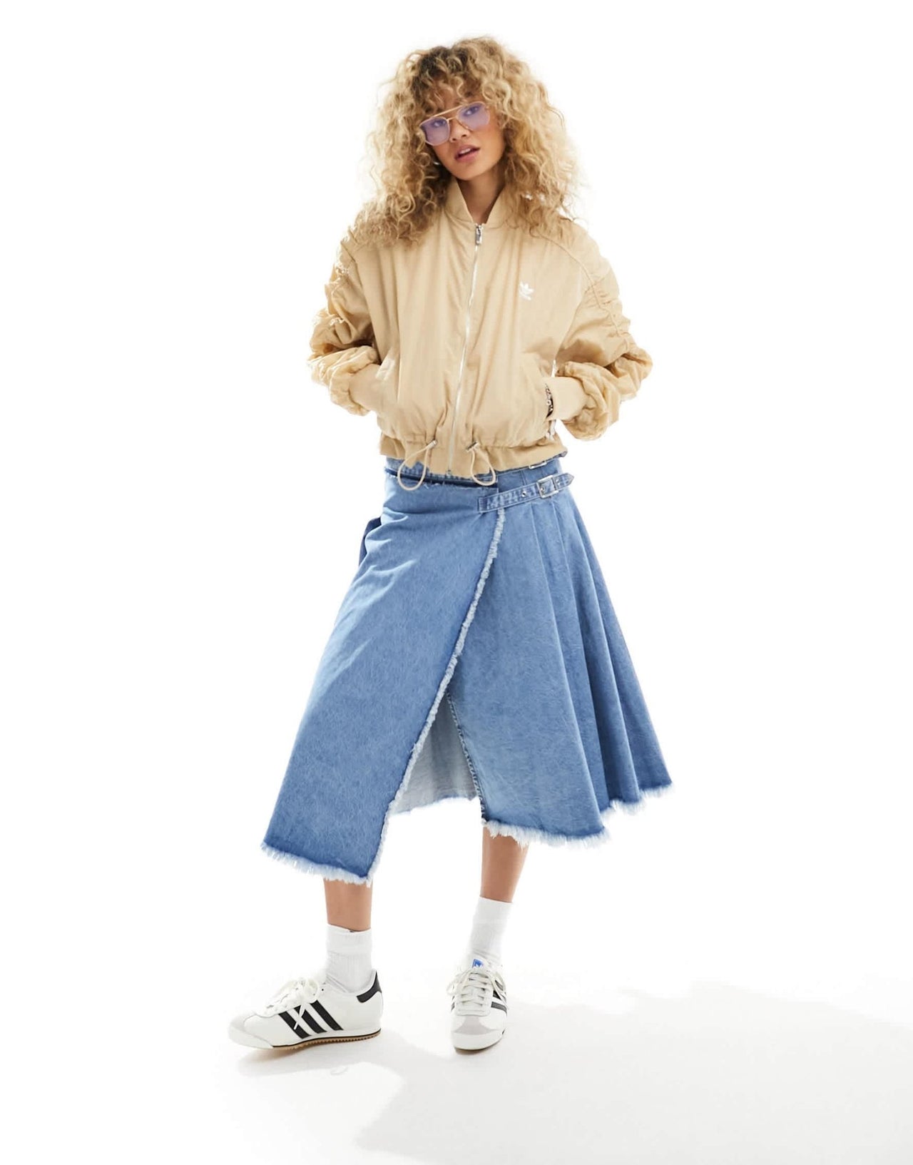 adidas Originals lightweight bomber jacket in beige - ASOS Sample Sale EU Store