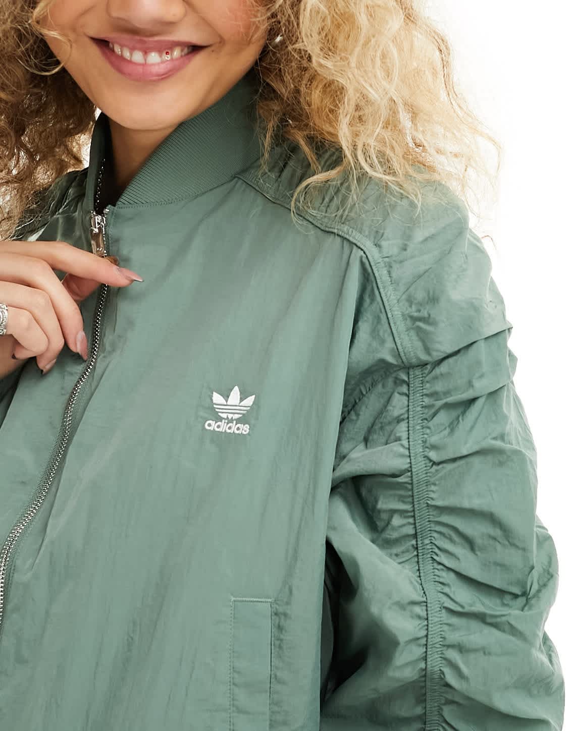adidas Originals lightweight bomber jacket in khaki - ASOS Sample Sale EU Store