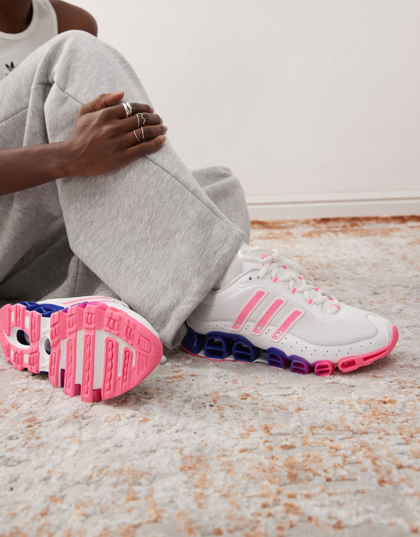 adidas Originals Megaride trainers in white and pink - ASOS Sample Sale EU Store