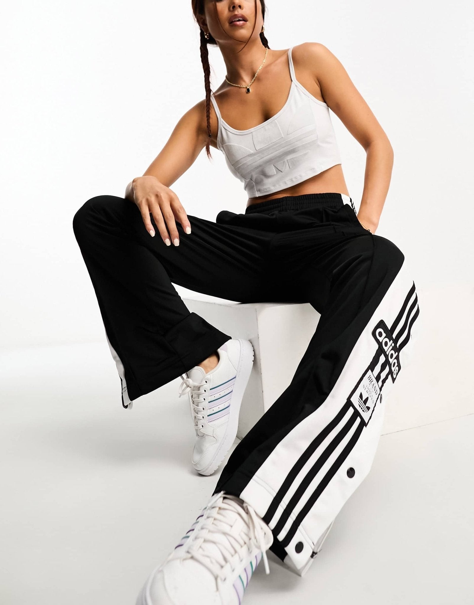 adidas Originals metamoto bralette in light grey - ASOS Sample Sale EU Store