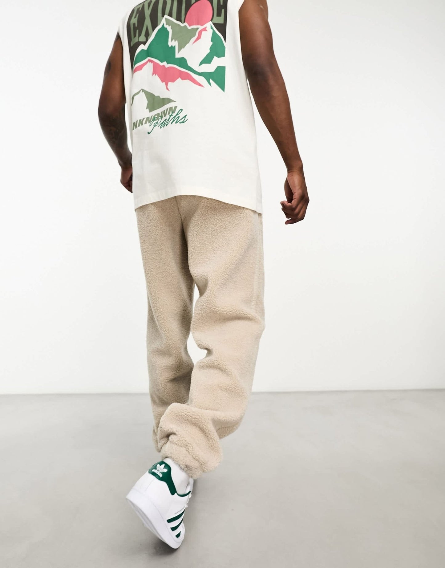adidas Originals Premium Essentials teddy fleece joggers in beige - ASOS Sample Sale EU Store
