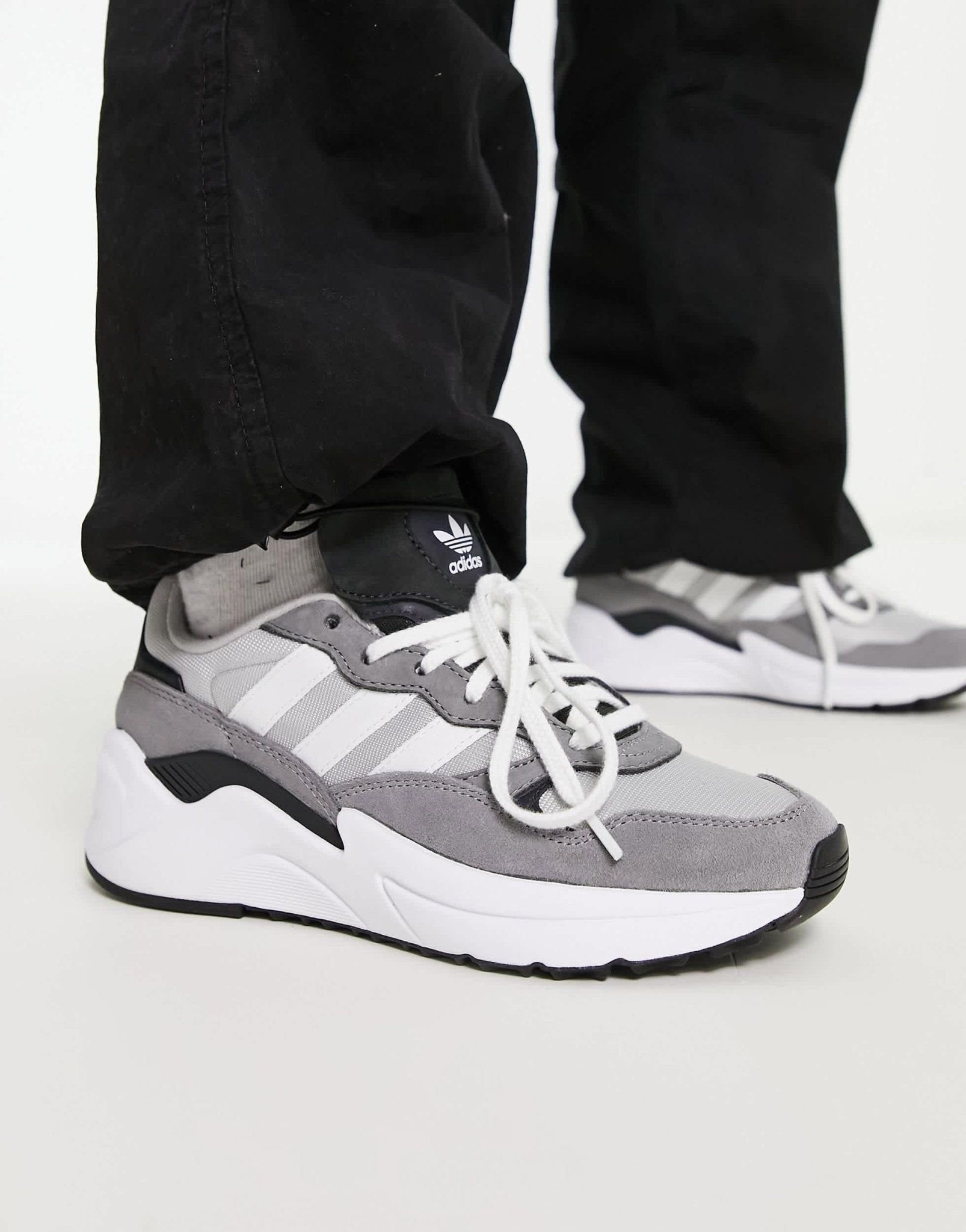 adidas Originals Retropy Adisuper trainers in grey and white - ASOS Sample Sale EU Store