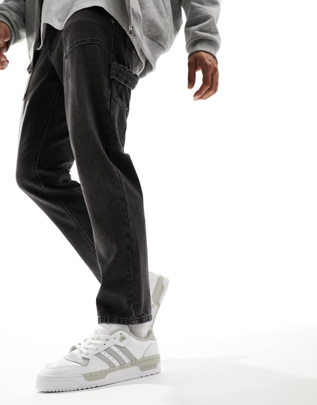 adidas Originals Rivalry Low trainers in white and grey - ASOS Sample Sale EU Store