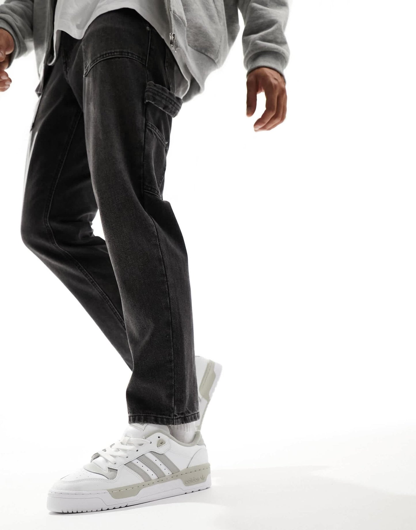 adidas Originals Rivalry Low trainers in white and grey - ASOS Sample Sale EU Store