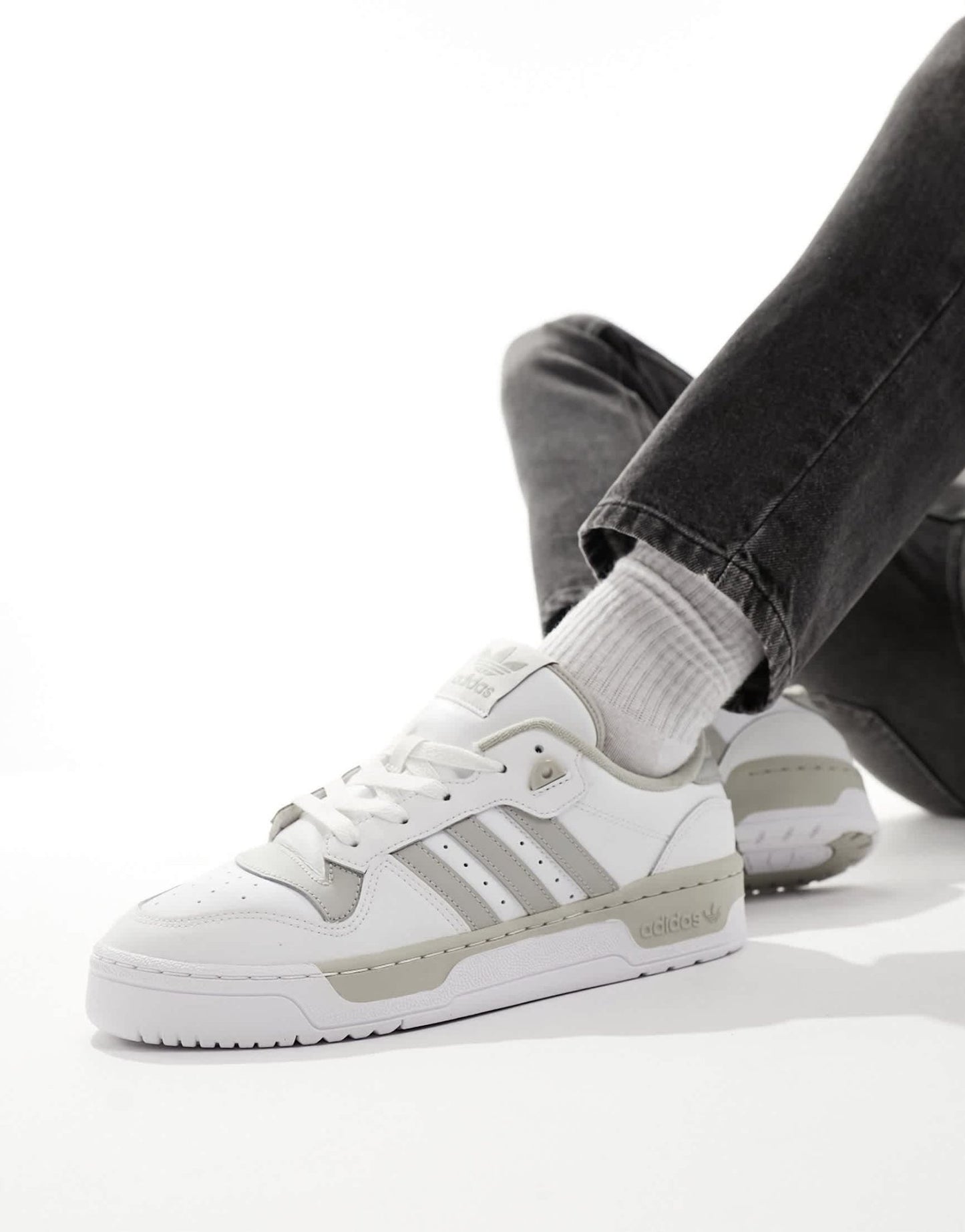 adidas Originals Rivalry Low trainers in white and grey - ASOS Sample Sale EU Store