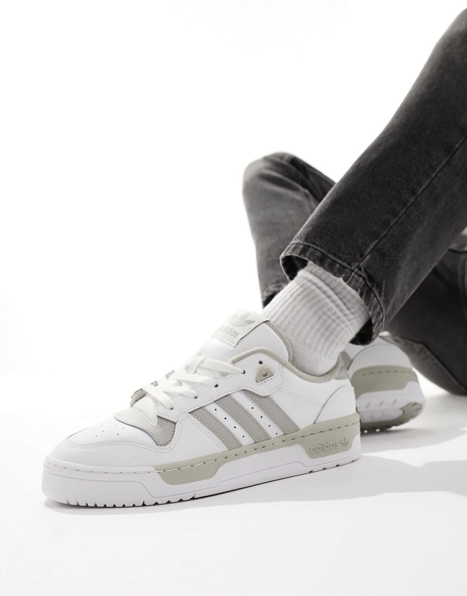 adidas Originals Rivalry Low trainers in white and grey - ASOS Sample Sale EU Store