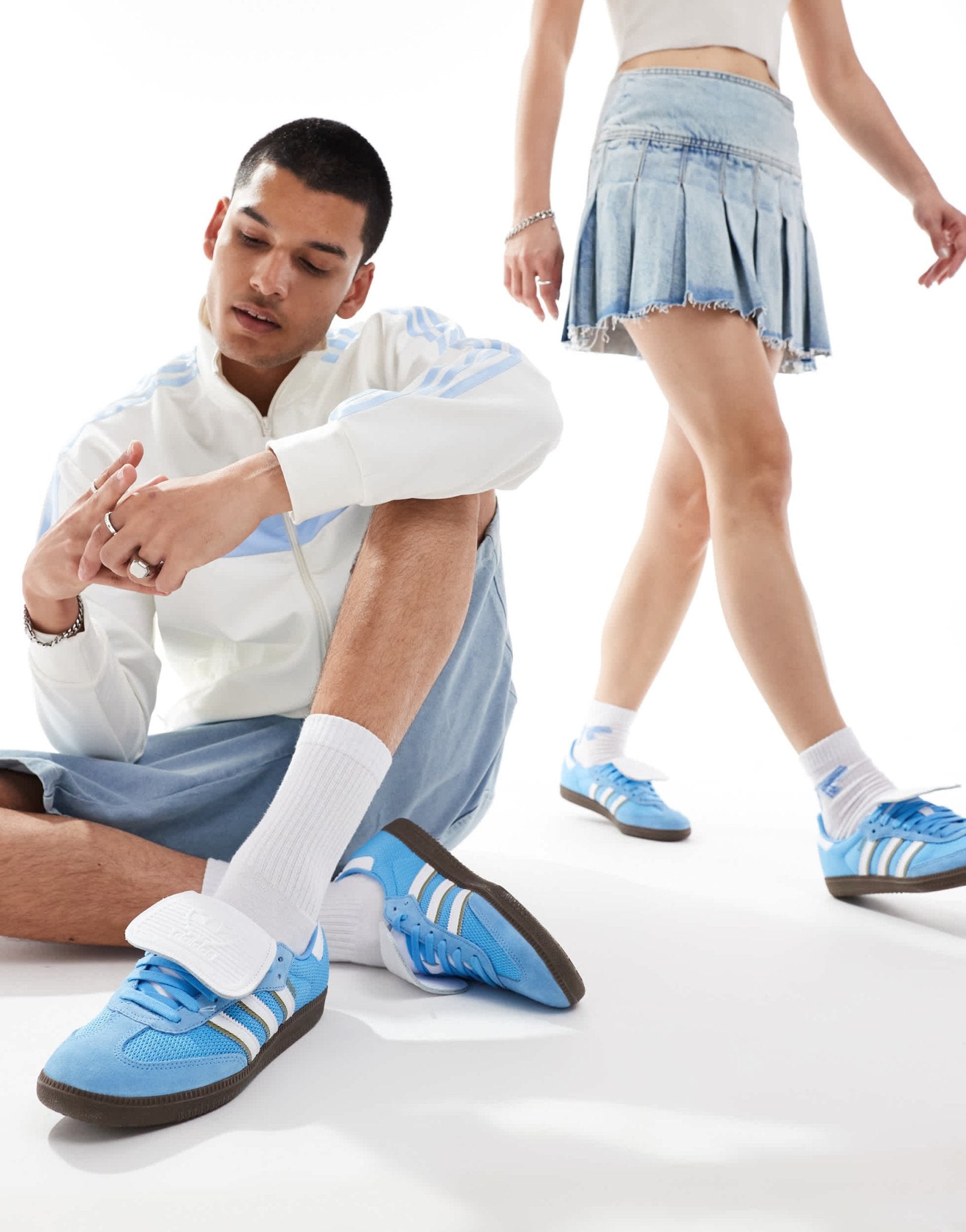 adidas Originals Samba LT trainers in blue and white - ASOS Sample Sale EU Store